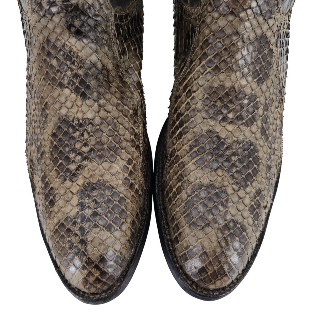 Vintage Anaconda Snakeskin Tony Lama Mens 9E Gold Label Cowboy Western Boots CBC - Picture 2 of 16